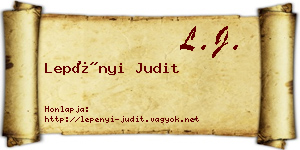 Lepényi Judit névjegykártya